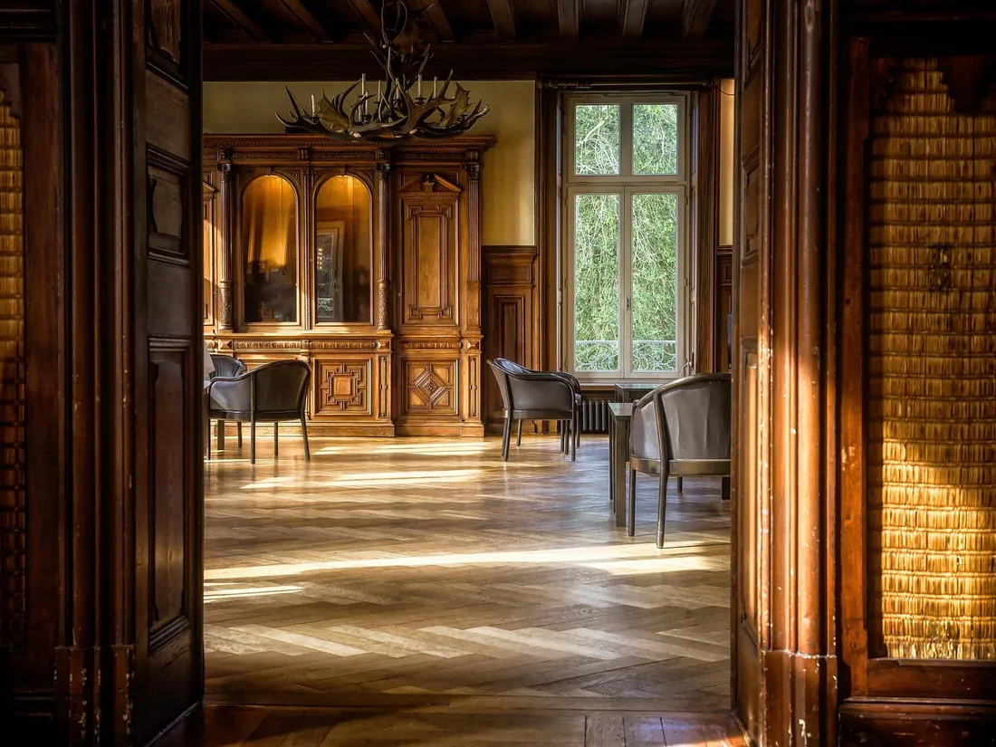 Timber floor in a warm, sunlit room